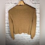 J.Crew Cotton Blend Cable Knit Sweater Mock Neck in Beige / Tan size Small Photo 3