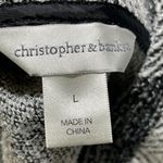 Christopher & Banks Fleece Jacket Black White Buffalo Plaid Size L Large Photo 3