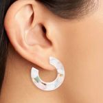 Madewell Confetti Acetate Hoop Earrings Blush Multi Photo 6