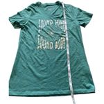 ASICS Women’s Aqua Blue/Green V-Neck T-shirt Photo 3