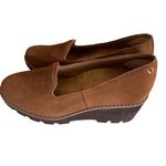 Vionic  Willa Wedge‎ Brown Suede Shoes Size 6 Photo 4