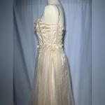 Lavetir Champagne 3D Floral Corset Top Dress | S NWT Gold Photo 5