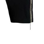 ZARA  Black Rhinestone Embellished High Rise Pull On Skinny Pants Size Medium Photo 5