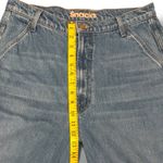 MOTHER SNACKS Utility High Waisted Twizzy Ankle Carpenter Barrel Jeans 32 Blue Photo 4