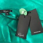 Rails   Mae Satin Cowlneck Elegant Green Satin Cowl Neck Top XS $159 Photo 4