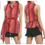 Free People  Mackenzie Wrap Top Berry Colored M Photo 1