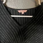 Juicy Couture Size Medium  Metallic Stripe Top | Y2K Glam Tie-Front Blouse Photo 2