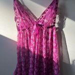Mesh Floral Lace Pink Babydoll Dress Size XL Photo 0