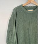 Pistola  Olga Distressed Olive Green Crewneck Waffle Knit Sweater Size X-Small XS Photo 1