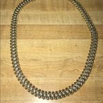 Petite pearl braided gold chain link choker Photo 1