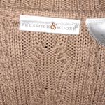 Preswick & Moore  Brown Cable Knit V Neck Sweater Size‎ Large Photo 2