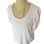 Liverpool Womens  Pink Gathered Peasant Short‎ Sleeve T-Shirt Large Photo 1