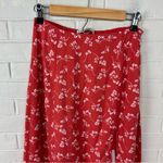 Abercrombie & Fitch  Red Floral Midi Skirt Size XSP Photo 3