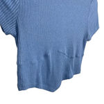PacSun Women’s Ribbed Fitted Cropped Tee in Blue Size S Photo 5