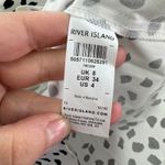 River Island  Dress Womens 4 US White Black Printed‎ Puff Sleeve Mini Photo 4