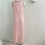 Vintage 1960s Barbizon Seraphim Batiste Red & White Floral Long Nightgown Medium Photo 8