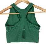 PINK - Victoria's Secret NWT Pink Victoria’s Secret Seamless Crop Top Womens S Green Notch Neck Ribbed Photo 3