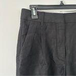 Wilfred  Aritzia Black The Effortless Pleated Front Short Linen Wide Leg 4 Photo 4