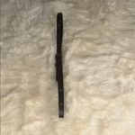 Black Leather Belt with Gold Buckle Photo 2