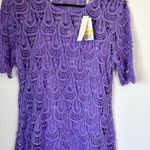 NWT Anthropologie Adiva Lavender Lace Women's Blouse Photo 6