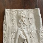 BY ZENDAYA écru lace up pants / sweatpants, size L, NWOT Size L Photo 5