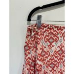 Garnet Hill  skirt size XL short geometric pattern red white lined tiered zipper Photo 4