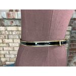 belt bow buckle black gold vegan leather Photo 7