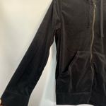 Hue Two piece large  Black velour Plush suit two piece zip up hoodie pant set Photo 8