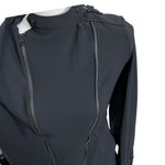 Lululemon Bust A Move Jacket Black Peplum Hooded Women’s Size 4 Reflective Zip Photo 8