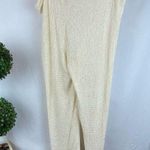 Gloria Vanderbilt Ivory Sheer Drawstring Waist Beach Lounge Pants L Photo 1