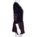 Anthropologie Vanessa Virginia Dress Womens XS Navy Blue Red Kaleidoscope Boho Photo 1