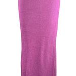 Free People  Purple Pink High Waisted Ribbed Knit Straight Wrap Maxi Skirt Size L Photo 0