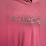 Bebe X CIARA COLLECTION Pink Velour Hoodie with Rhinestones size large Photo 7