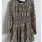Lost + Wander Can’t Be Tamed Animal Print Mini Dress Smocked Waist Womens Size M Photo 10