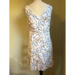 Laura Ashley Floral Blue White V Sleeveless Dress 8 boho cottageore Y2K linen Photo 2