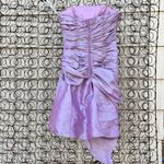 Alfred Angelo Y2K purple ruched sequin short strapless prom dress Photo 3