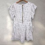 Majorelle  Mikey Romper Floral Embroidered Plunge Neck Puff‎ Sleeve Sz XS Revolve Photo 4