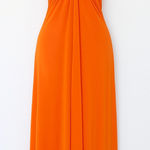Jonathan Simkhai Womens‎ Dress S Orange Hayes Halter Maxi Y2K Resort Euro Summer Photo 0