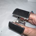 G by Gennaro Black Sparkle Spring Open Cuff Bracelet Silver Photo 4