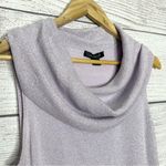 499 South Lavender Purple Shimmer Sleeveless Cowl Neck Blouse Top Size Large Photo 2