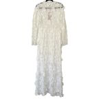 Love Shack Fancy  Sylvester Gown 3D Floral Applique Lace White Maxi Dress Size 10 L Photo 6