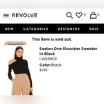 L'Agence L’AGENCE Easton One-Shoulder Sweater Black Size M Photo 10