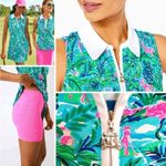 Lilly Pulitzer  Silva Quarter Zip Dress in ‘Blue Horizon Par Fection’ Print Golf Photo 3