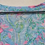 Lilly Pulitzer Women's Small XS Etta Top Amalfi Blue Best Fishes High Low Beach Photo 2