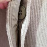 KAREN Women's Medium Tan Pinstripe Button Front, Vintage Coat Photo 11