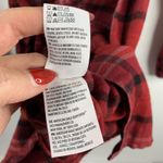 American Eagle  Size XS Shirt Dress Red Flannel Plaid Button Front Long Sleeve Photo 5