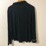 Cozy Earth Women's Bamboo Stretch Knit Long Sleeve Pajama Top in Black Photo 5