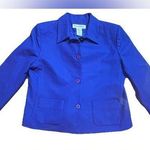 appleseed's Jacket Womens 100% Virgin Wool Coat Blazer Blue Button Up Size 10P Photo 0