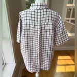 Vintage Gitano White Red Blue Short Sleeve Cotton Button Back Cotton Shirt 18W Photo 2