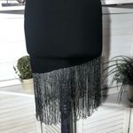 Forever 21 NWT Midnight Doll Dress Strapless Bodycon Fringe Hem Silver/Black S Photo 10